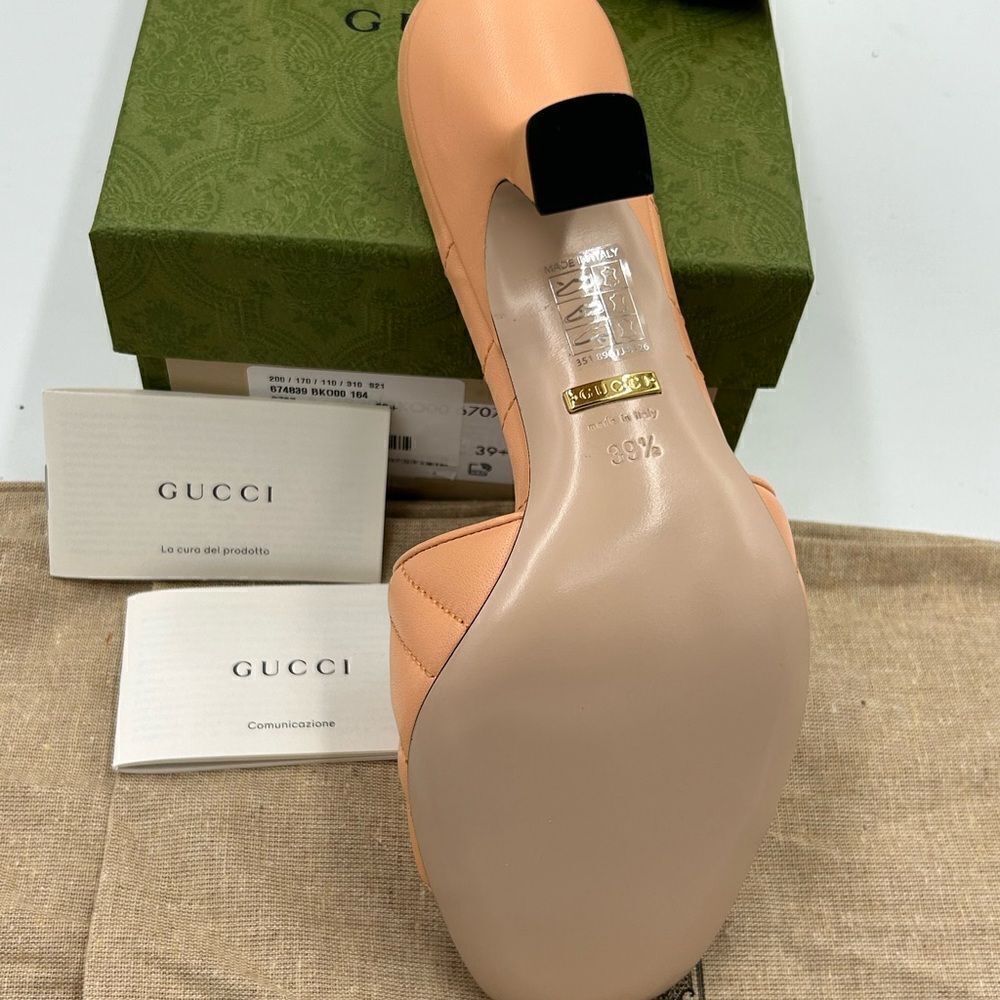 Women’s Gucci Marmont, leather mules size 39.5 made in Italy - Picture 4 of 10